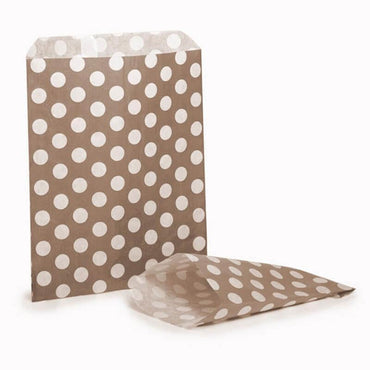 50x Polka Dot Candy Paper Wedding Favour Bags - ZYBUX